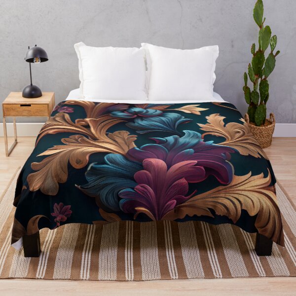 Item preview, Cool Baroque Floral Pattern Digital Painting designed and sold by CodeAndColors.