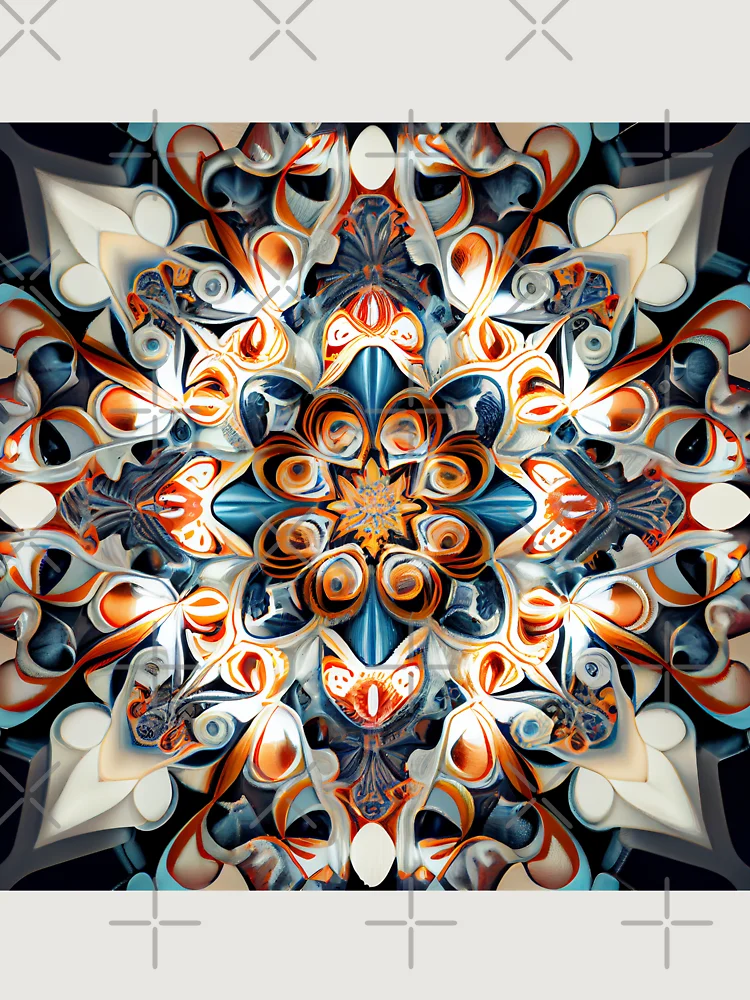 Thumbnail 6 von 6, Premium Oversized Pullover, Kaleidoscopic Jostling Digital Painting designt und verkauft von CodeAndColors.