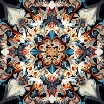 Vorschaubild zum Design Kaleidoscopic Jostling Digital Painting von CodeAndColors