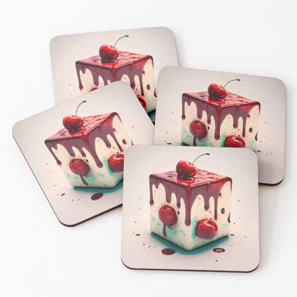 Item preview, Cherry Cube in a Greasy Splotch Digital Painting designed and sold by CodeAndColors.
