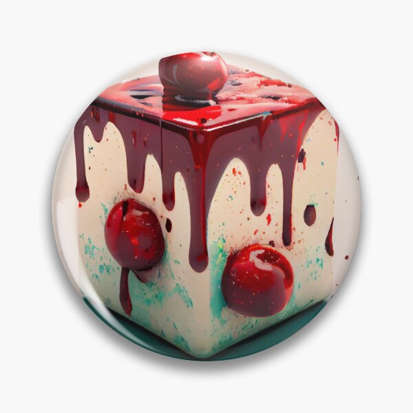 Artikelvorschau, Cherry Cube in a Greasy Splotch Digital Painting entworfen und verkauft von CodeAndColors.