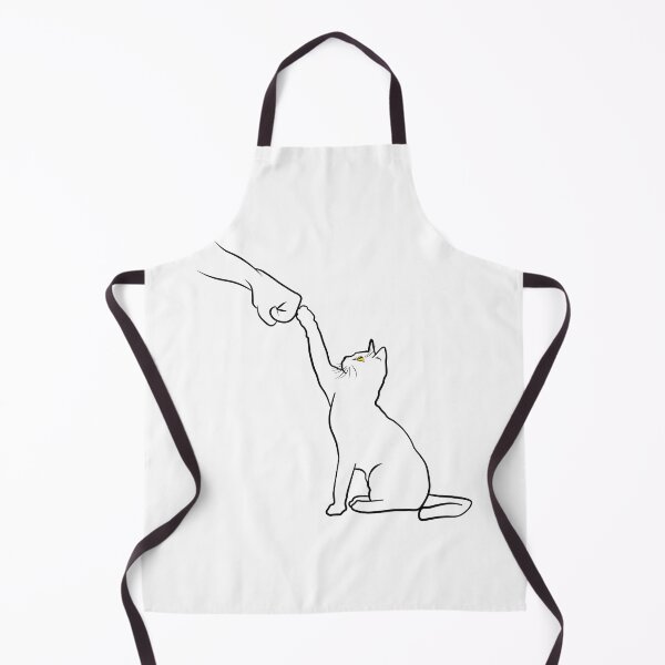 Item preview, Cute Cat Fist Bump Minimalistic Lineart Cartoon - Cat Lover designed and sold by TheInkElephant.