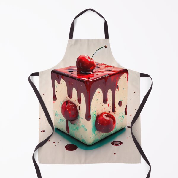 Aperçu de l'œuvre Cherry Cube in a Greasy Splotch Digital Painting créée et vendue par CodeAndColors.