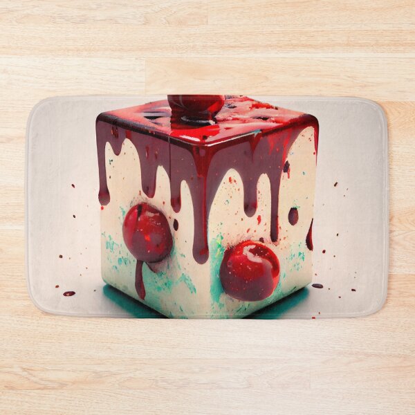 Item preview, Cherry Cube in a Greasy Splotch Digital Painting designed and sold by CodeAndColors.