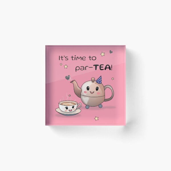 Item preview, It's time to par-TEA!  festive tea party pun joke designed and sold by HajnalkArt.