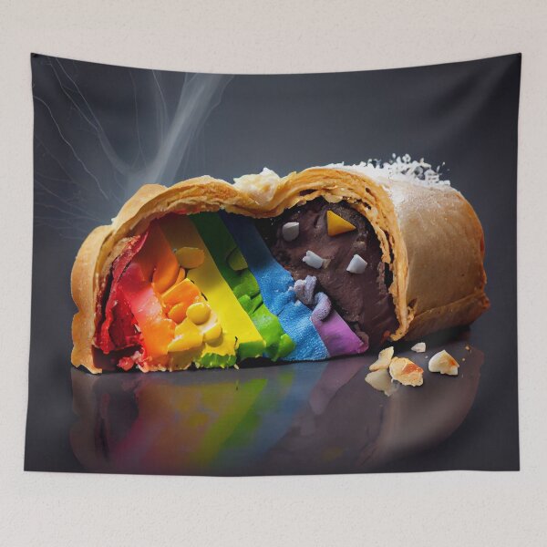 Item preview, Rainbow Strudel Day Digital Painting designed and sold by CodeAndColors.