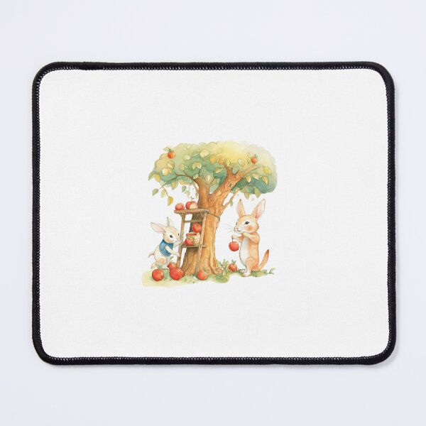 Item preview, cute bunny in an apple orchard designed and sold by KrazyFantasy.