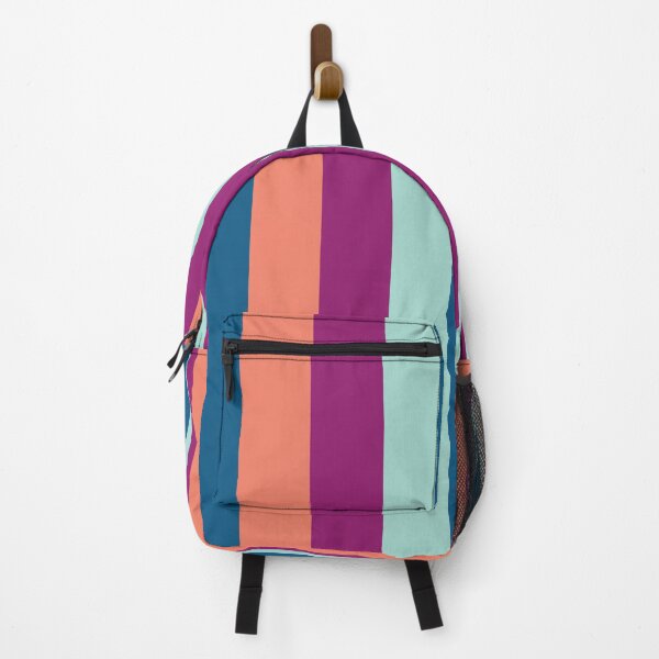 Item preview, Modern Abstract Teal, Mulberry, Orange, and Blue Vertical Stripes designed and sold by scome.