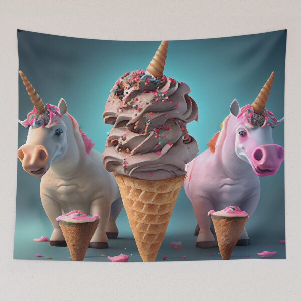 Item preview, Unicorn Jiggy and Biscuit Digital Painting designed and sold by CodeAndColors.