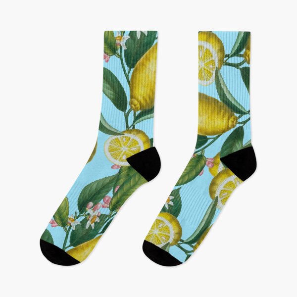 Item preview, Lemon and Leaf Pattern designed and sold by Burcu Korkmazyurek.