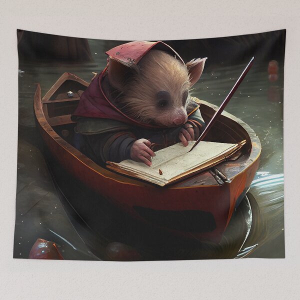 Item preview, Logarithmic Pigpen in a Dinghy Digital Painting designed and sold by CodeAndColors.