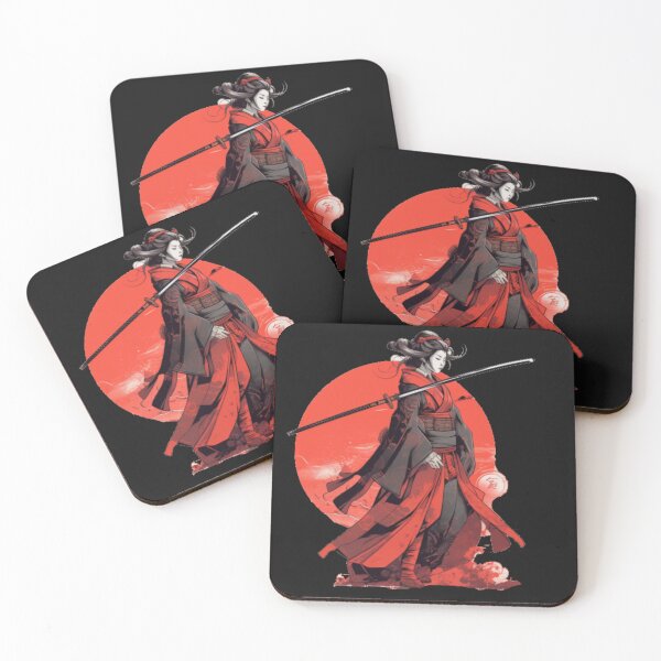 Item preview, 90s Anime-Style Female Samurai Warrior designed and sold by CRAZY&ART.