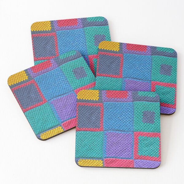 Item preview, knitted background granny square designed and sold by SolArt88.