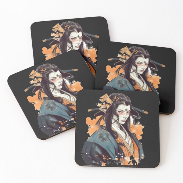 Item preview, 90s Anime-Style Female Samurai Warrior designed and sold by CRAZY&ART.