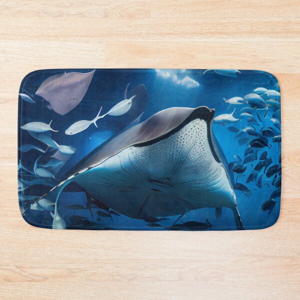 Item preview, Manta Jellyfish and Tuna Schooling Digital Painting designed and sold by CodeAndColors.