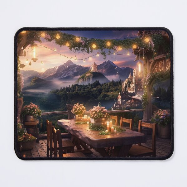 Item preview, Luxury Restaurant, Idyllic Place, Fantasy Art designed and sold by SunDoor Art.