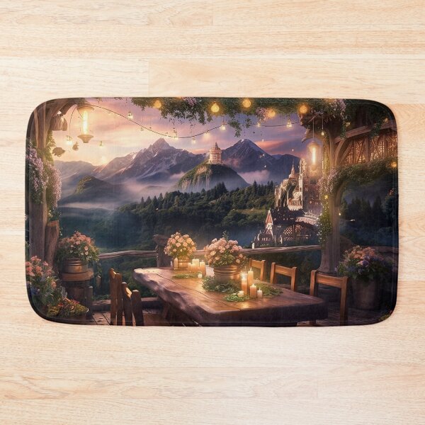Item preview, Luxury Restaurant, Idyllic Place, Fantasy Art designed and sold by SunDoor Art.