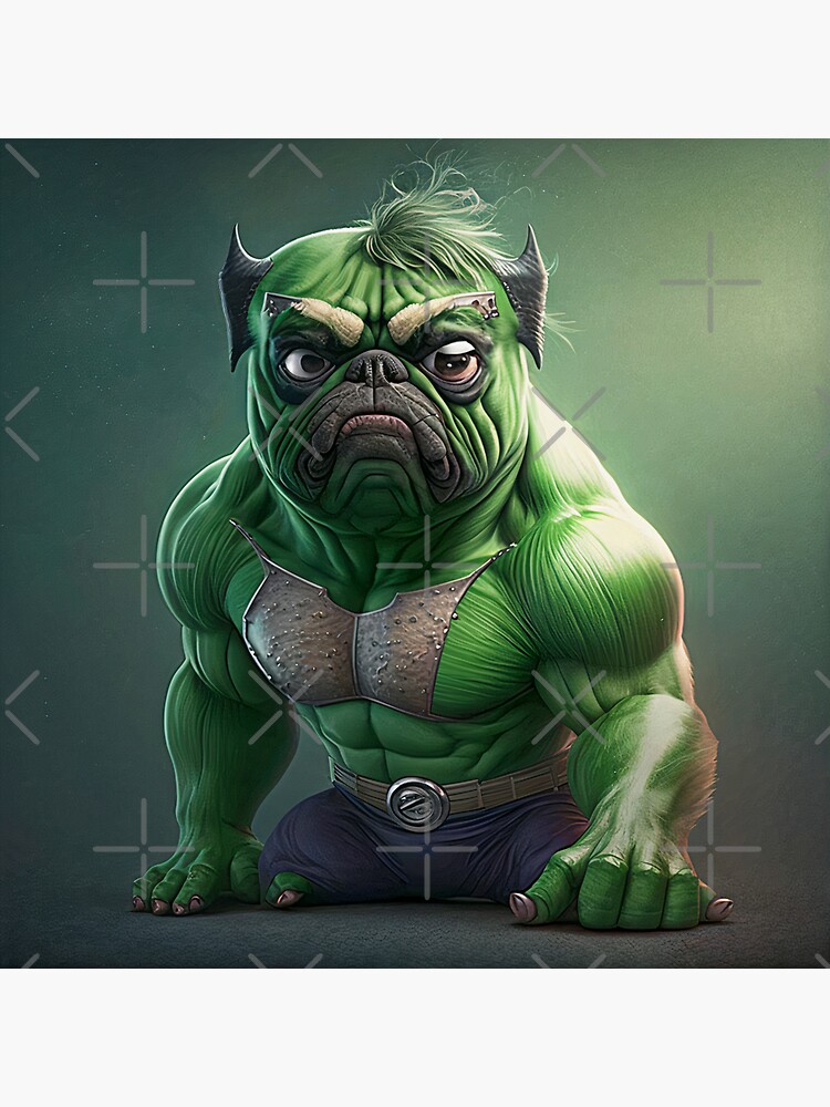 Thumbnail 3 of 3, Sticker, Pugtastic Collection - Evolved Pug designed and sold by ShoppingWarrior.
