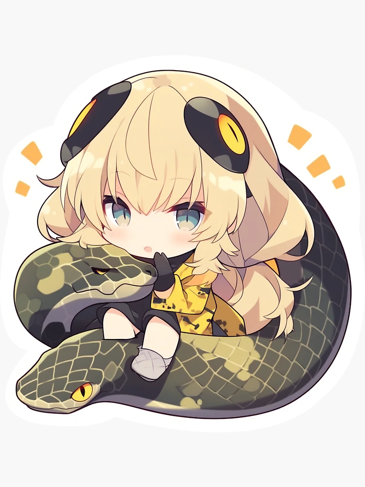 Cute Chibi Anime Snake Girl Sticker for Sale by stickondeez