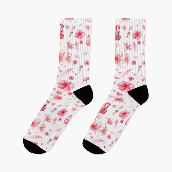 Item preview, Pink Flamingo Watercolor Seamless Flamingos Pattern designed and sold by SoccaTamam.