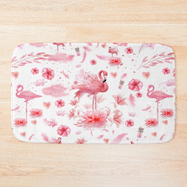 Item preview, Pink Flamingo Watercolor Seamless Flamingos Pattern designed and sold by SoccaTamam.