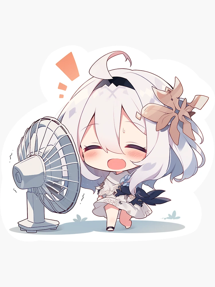 Cute Chibi Anime Wind Air Girl Sticker for Sale by stickondeez