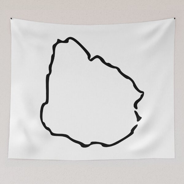 Aperçu de l'œuvre Uruguay Minimalistic Country Outline créée et vendue par Natamus.