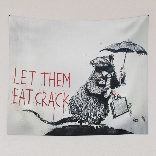 Item preview, Banksy Eat Crack Quote Rat designed and sold by WE-ARE-BANKSY.