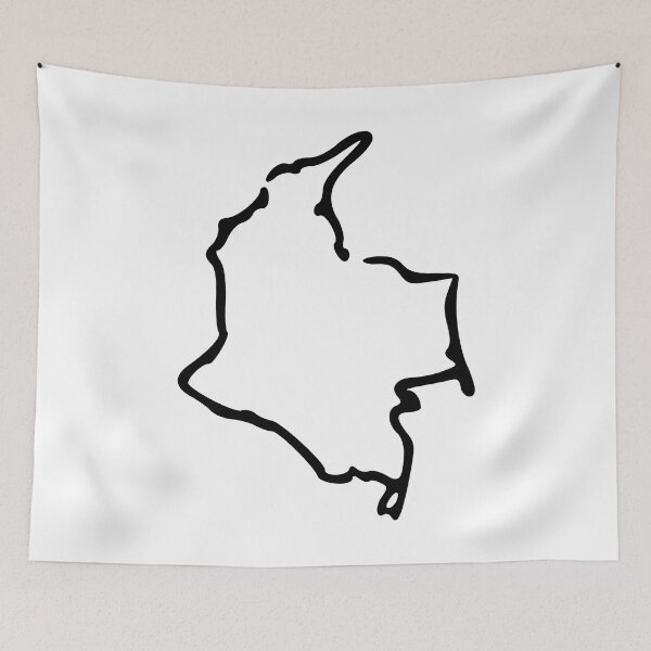 Aperçu de l'œuvre Colombia Minimalistic Country Outline créée et vendue par Natamus.