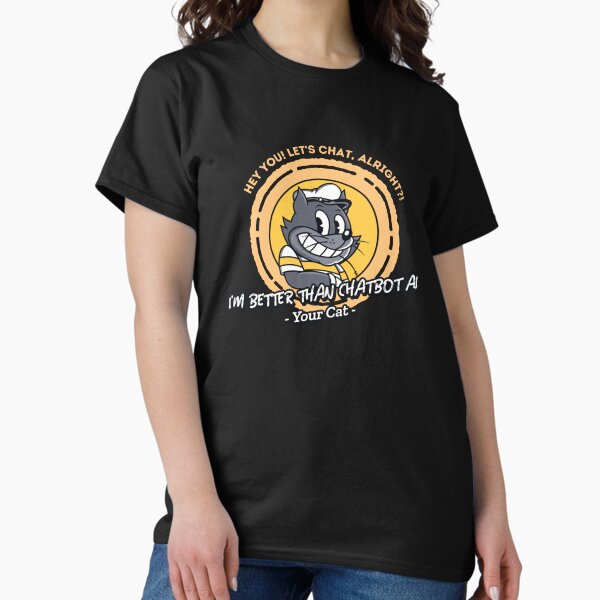 Item preview, better than chatbot AI - smiling cat designed and sold by PositiveIdeas.