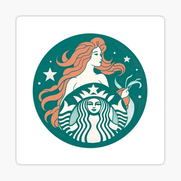 10x LOT Starbucks Coffee Stickers Round Logo Mermaid Siren