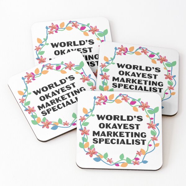 Item preview, Worlds okayest marketing specialist, dark text, funny marketing specialist job ,marketing specialist humor, marketing specialist joke,meme, designed and sold by SGS-.