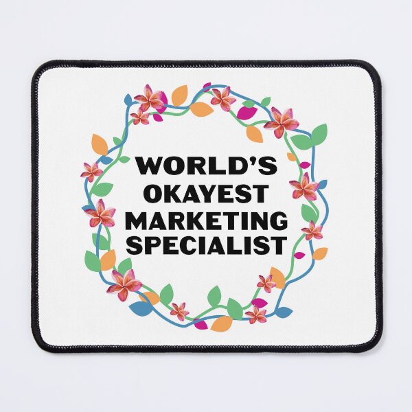 Vista previa del artículo con la obra «El mejor especialista en marketing del mundo, texto oscuro, trabajo divertido de especialista en marketing, humor de especialista en marketing, broma de especialista en marketing, meme,», diseñado y vendido por SGS-.