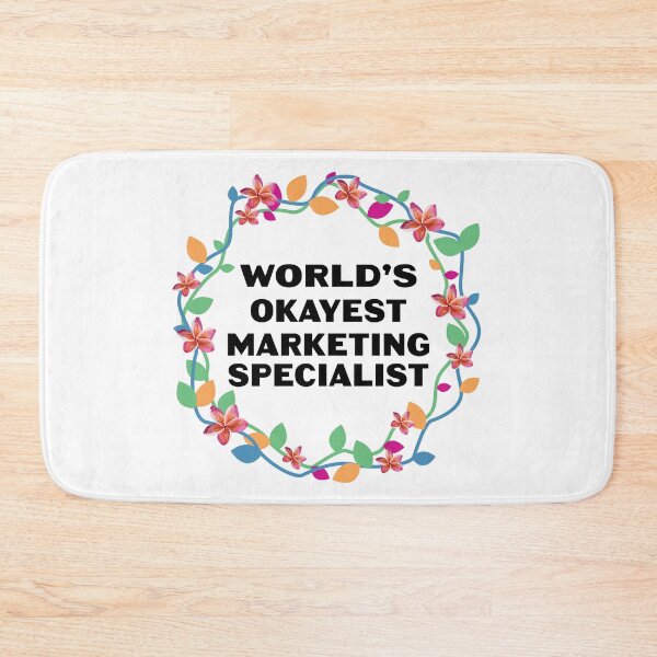 Item preview, Worlds okayest marketing specialist, dark text, funny marketing specialist job ,marketing specialist humor, marketing specialist joke,meme, designed and sold by SGS-.