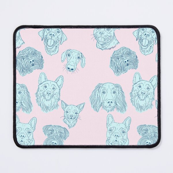 Item preview, Dog Portrait Pattern (Pink Background) designed and sold by Adam Regester.