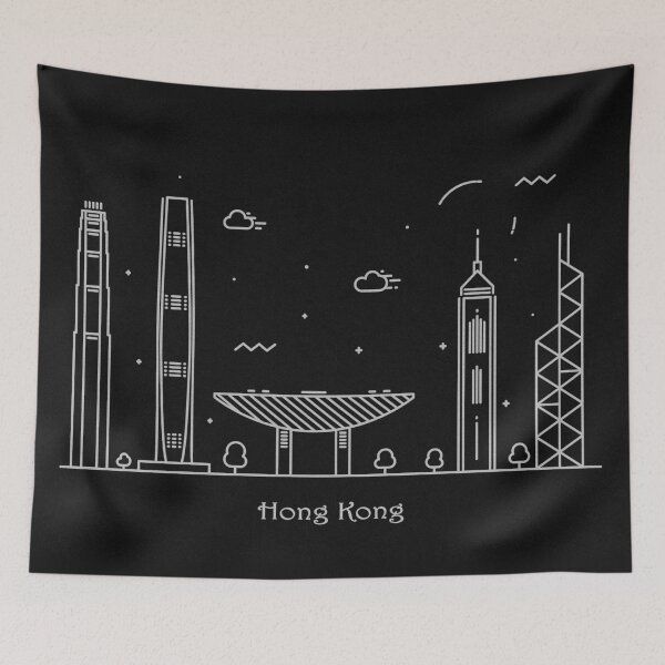 Item preview, Hong Kong Skyline Minimal Line Art Poster designed and sold by A Deniz Akerman.