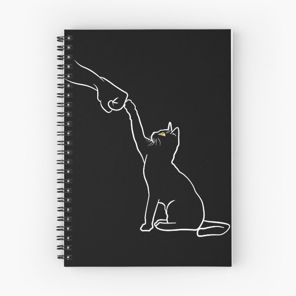 Item preview, Cute Cat Fist Bump Minimalistic Lineart Cartoon - Cat Lover designed and sold by TheInkElephant.