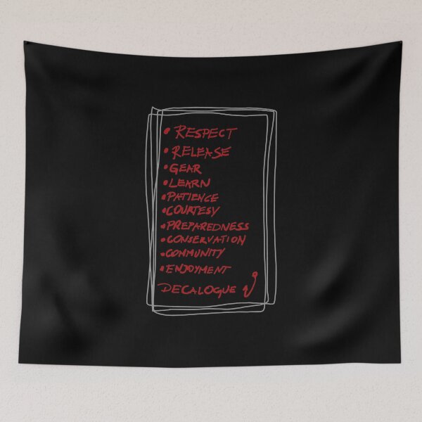 Item preview, Fly fishing decalogue  designed and sold by Teescount.