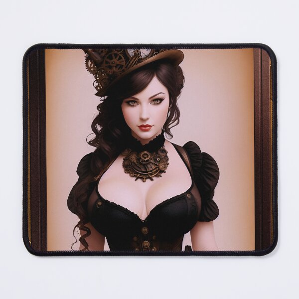 Item preview, Retro Cowgirl Of Steampunk Fashion Alluring AI Concept Art by Xzendor7 designed and sold by Xzendor7 Digital Art Creations.