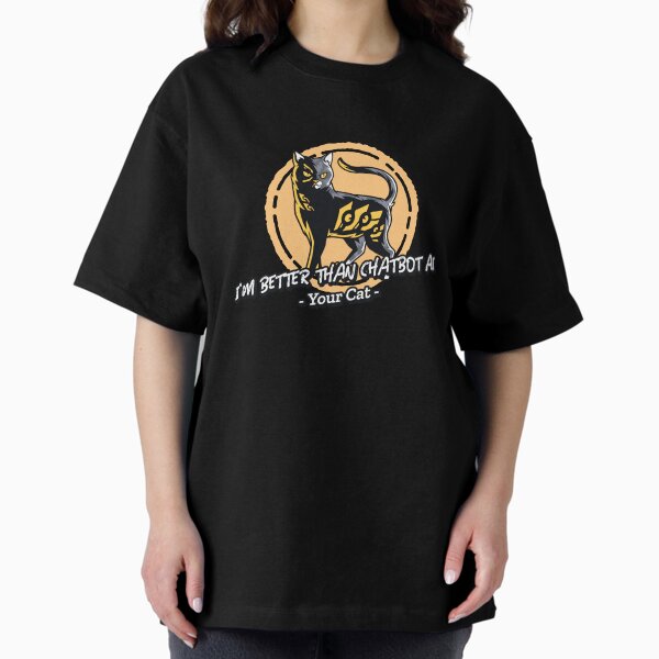 Item preview, better than chatbot AI - angry black cat designed and sold by PositiveIdeas.