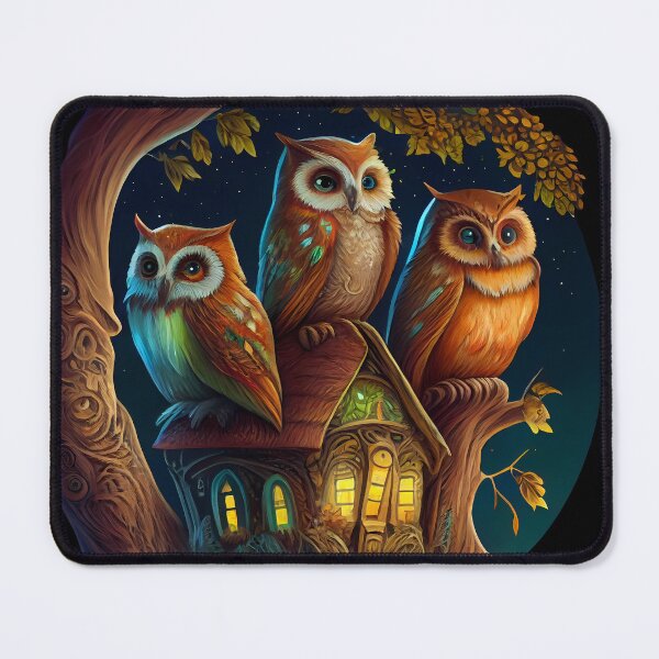 Artikelvorschau, Three Owls : Children's Illustration Style entworfen und verkauft von MTJ-Mushrooms.