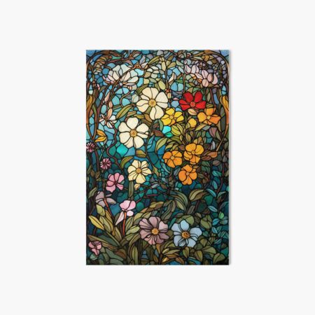 Floral window mosaic stained glass design Art Board Print for Sale by  Remco Kouw