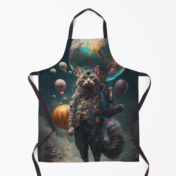 Item preview, Environmentalist Cyberpunk Cat celebrating Earth Day - surrealist AI Generated Art designed and sold by Flowsaiartshop.