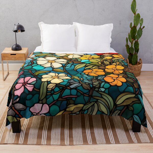Item preview, Floral Stained Glass Window Pattern designed and sold by NianderQuinn.