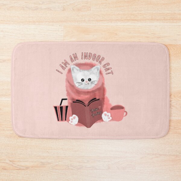 Item preview, I am an indoor cat - cute introvert cat with blanket designed and sold by stayartsy07.