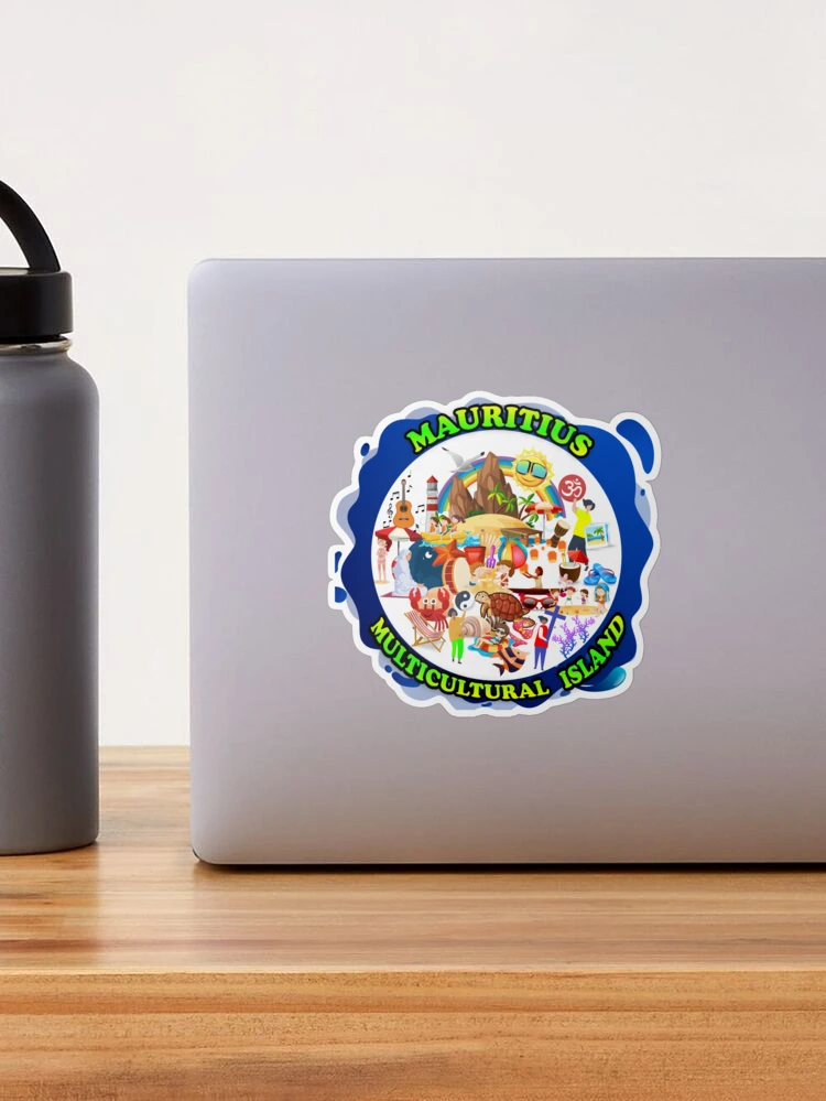 Lot 50 Autocollants Vinyle Drapeau Île Maurice – 3,8 Cm – Idéal Bouteilles, Laptops, Voitures