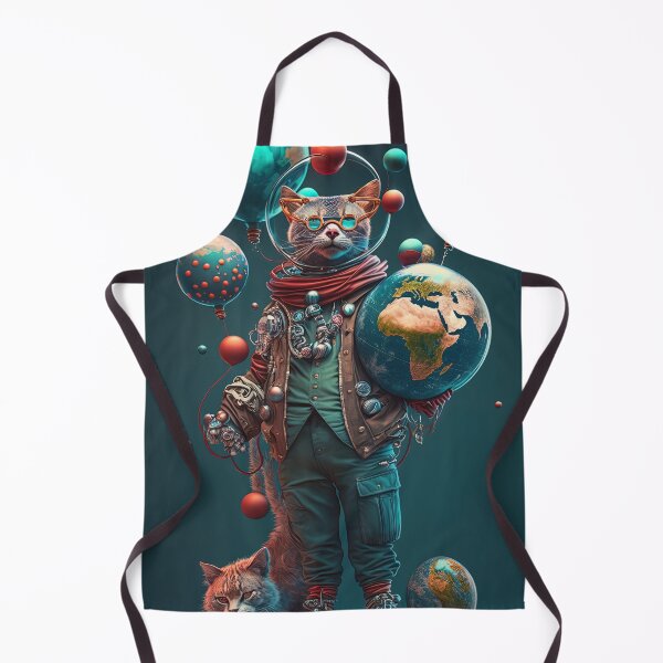 Item preview, Environmentalist Cyberpunk Cat celebrating Earth Day - surrealist AI Generated Art designed and sold by Flowsaiartshop.