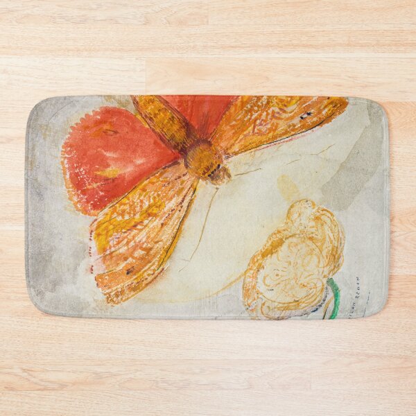 Item preview,  Papillons et Fleur Quatre Papillons et Une Fleur  (1840-1916) by Odilon Redon designed and sold by BossyCatHome.