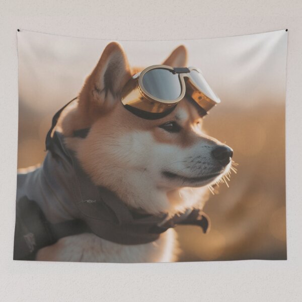 Item preview, "Adventure Awaits with Shiba Inu Aviators" designed and sold by Mykhailov.