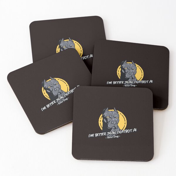 Item preview, better than chatbot AI - black dog  designed and sold by PositiveIdeas.